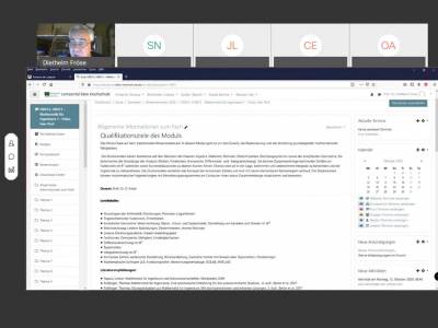 Online-Lehre: Prof. Diethelm Fröse