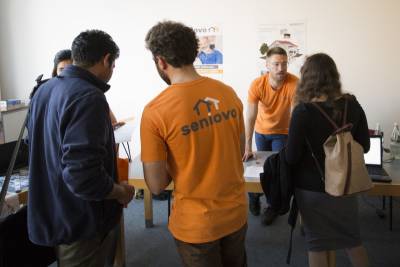 Die Personalrecruiter der Firma Seniovo beim Recruiting Career Day der bbw Hochschule 2017