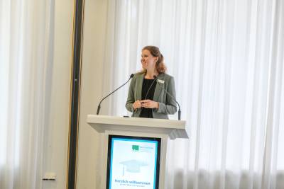 Katharina Stahr bei der Immatrikulationsfeier im Wintersemester 2020/21