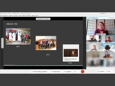 Prof. Kunz bei der digitalen Immatrikulationsfeier