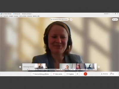 Theresa Schneider bei der digitalen Immatrikulationsfeier