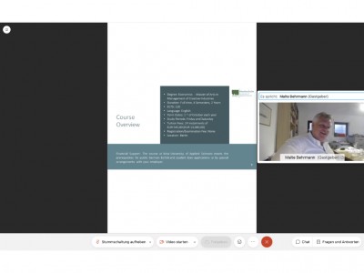 Impressionen vom Online Tag der offenen Tür der bbw Hochschule