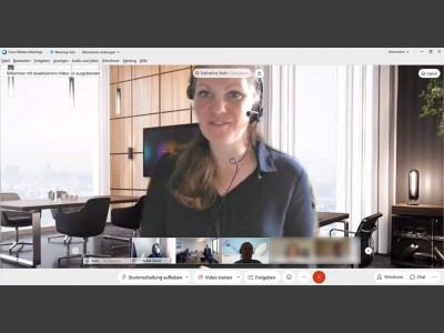 Katharina Stahr bei der digitalen Immatrikulationsfeier