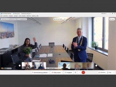 Prof. Najla Shafighi bei der Professorenberufung mit Prof. Hafer