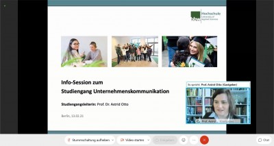 Online Open Campus Day: Business Communication with Prof. Otto