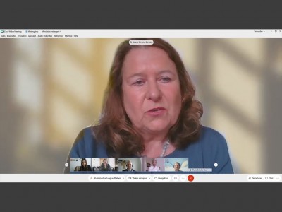 Prof. Schultz-Zehden bei der digitalen Immatrikulationsfeier