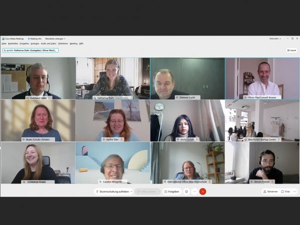 Begrüßung bei der digitalen Immatrikulationsfeier